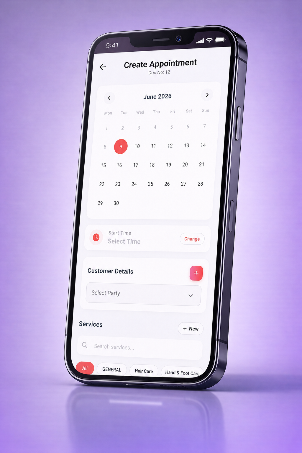 Manage Appointment Screen